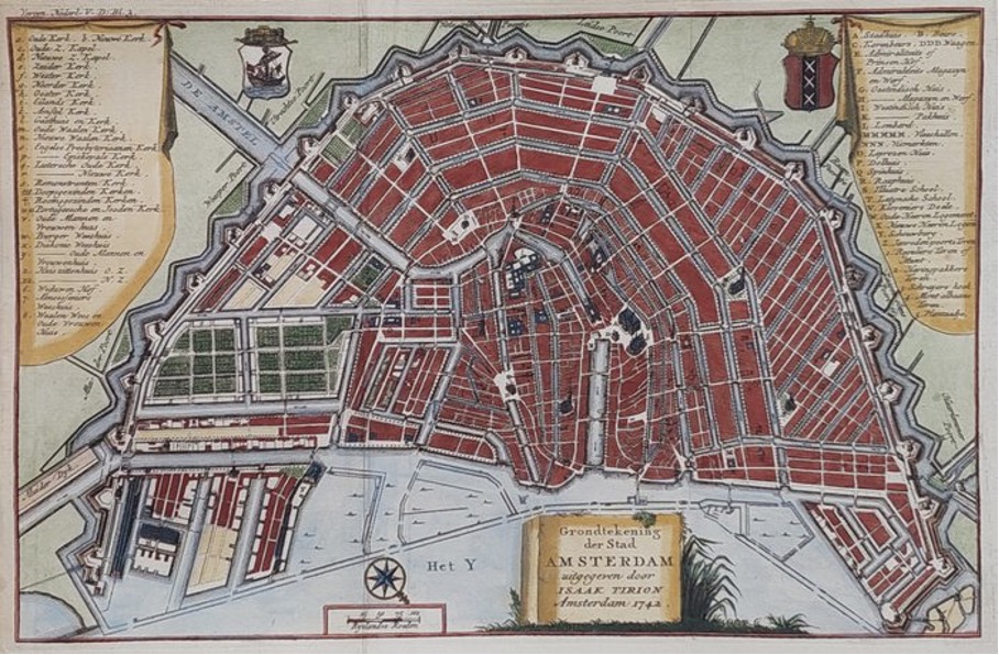Nederland – Amsterdam, Grondtekening der Stad Amsterdam