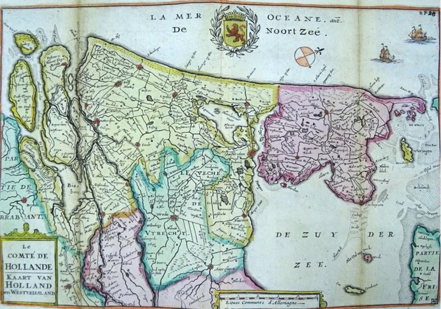 Nederland – Holland, Utrecht, Le Comté de Hollande. / Kaart van Holland en Westvriesland